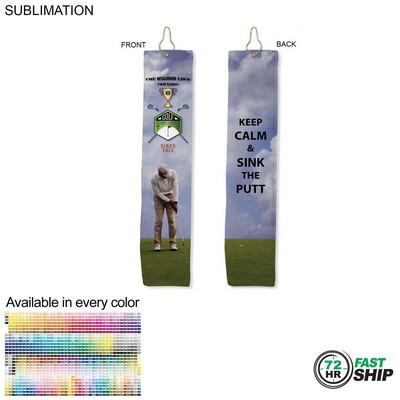 72 Hr Fast Ship - Plush Velour Terry Cotton blend Golf Towel, Trifold, (6"x25")