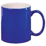 11 Oz. Blue Ceramic Round LazerMug