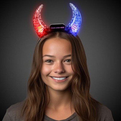 Light Up Crystal Devil Horns (Pad Print)