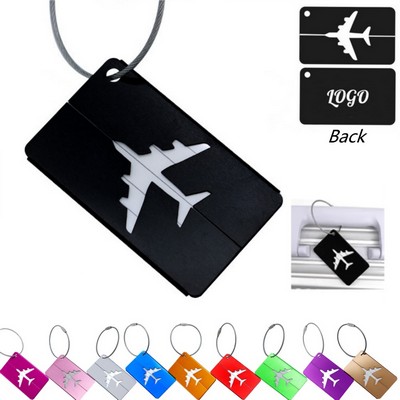 Aircraft-shaped Aluminum Alloy Luggage Tag Consignment Tag