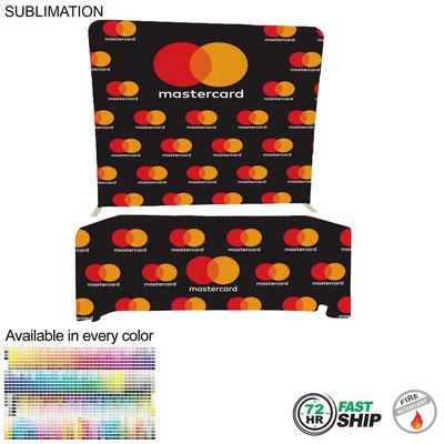 72 Hr Fast Ship - Trade Show Booth Package Supreme, 8' EuroFit Display and 6' Sublimated Tablecloth