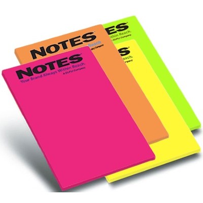 25-Sheet Stik-Withit® Adhesive Notepad w/ Bright Paper (4"x6")