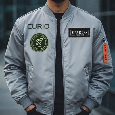 Lightweight Quilted-Lined Water-Resistant Bomber Jacket
