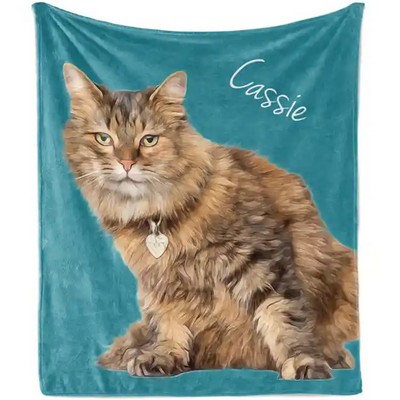 50" x 60" Plush Silk Touch Sublimation Blanket 300 GSM