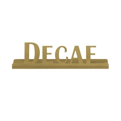 Laser Cut Vintage Gold Table Sign (Decaf)