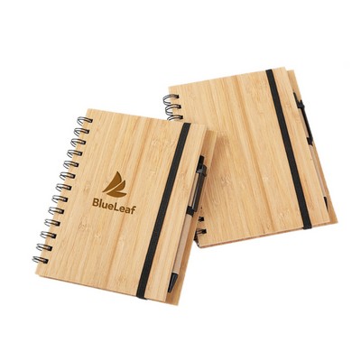 Eco Bamboo Notebook with Pen - OCEAN