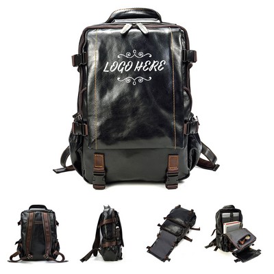 Leather Casual Backpack
