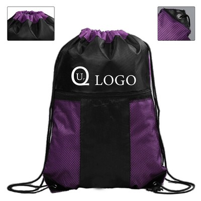 13.39X16.54" Terylene Drawstring Backpack