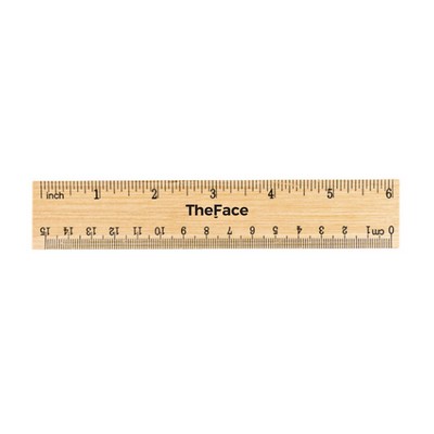 6" Double Sided Bamboo Ruler