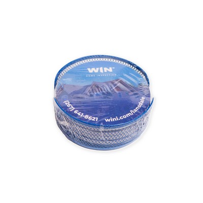Light Blue Mesh Holder Gift Set w/ 4 Round Coasters