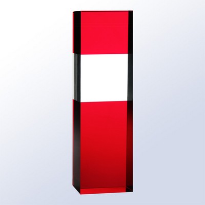Carlyle Crystal Award, Red 8"H