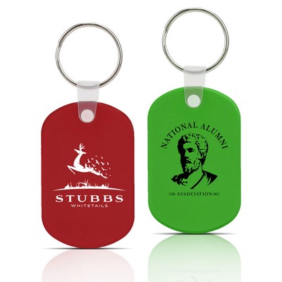 Plastic Oval Shaped Keychain