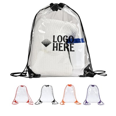 Clear PVC Drawstring Backpack