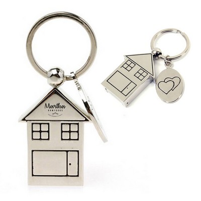 House Shaped Usb Flash Drive Keychain