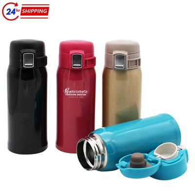 12 Oz. Flip-Top Thermos Mug