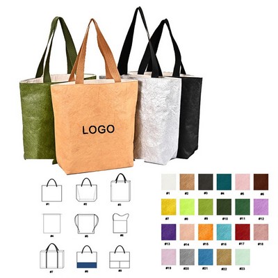 15" Custom Eco Friendly Dupont Tyvek Paper Full Color Shopping Tote Bag
