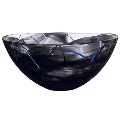 Kosta Boda Contrast Bowl Black Medium