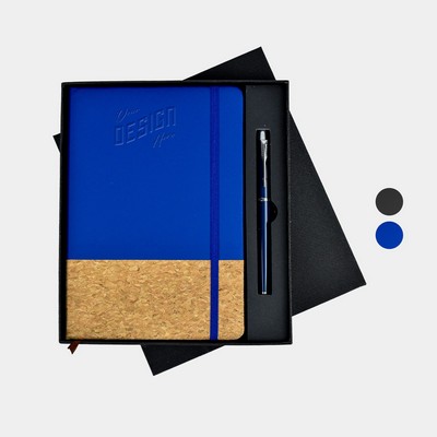 TiTUS® Mulch PU Leather A5 Notebook, Pen in EVA Case Gift Set