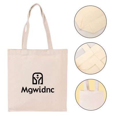 Beige Reusable Canvas Tote Bag