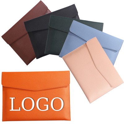 PU magnetic buckle file bag