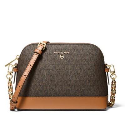 Michael Kors® White Large Logo Dome Crossbody Bag