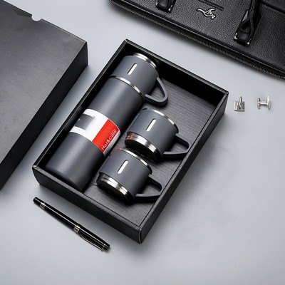 Premium 304 Stainless Steel Insulated Travel Mug Set with Elegant Gift Box