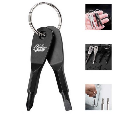 Key-shaped Screwdriver Keychain