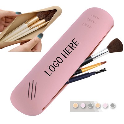 Silicone Magnetic Clutch Makeup Brush Organizer Bag