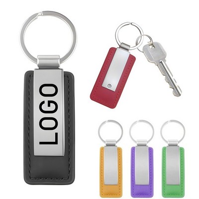 PU Leather Metal Key Tag