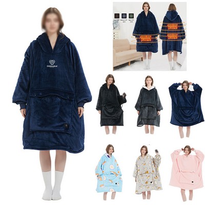 USB Heated Oversized Hooded Blanket Adult