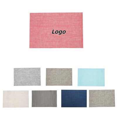 Woven PVC Table Mat Set for Hotels Cafes and Dining Spaces with Easy Clean Surface