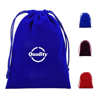 6"x7.8" Big Drawstring Velvet Bag Jewelry Pouch