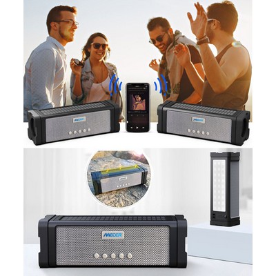 Portable Outdoor Solar Power Bank with Wireless Speaker Ipx7 Waterproof With Flashlight
