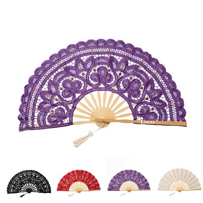 Lace Collapsible Pocket Fan