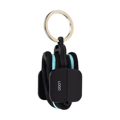 Portable Hair Tie Organizer Stand Travel Scrunchie Holder Case Clip-On Bag Accessory