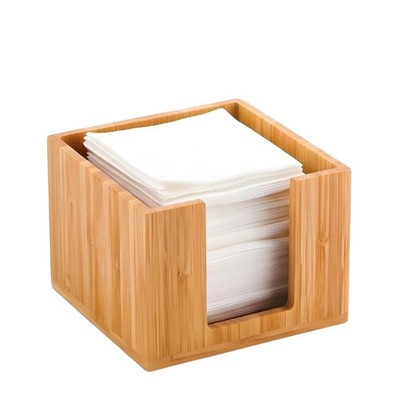 Square Shape Bamboo Napkin Holder Restaurant Kit