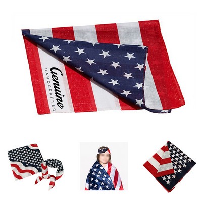 American Flag Independence Day Cotton Bandana