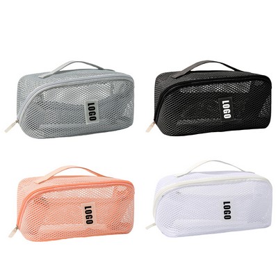 Mesh Cosmetic Bag Lightweight Design