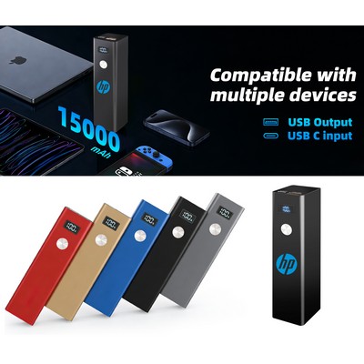 US Invertory 22.5W PD & USB-C Fast Charging 15000mAh LiFePO4 Power Bank