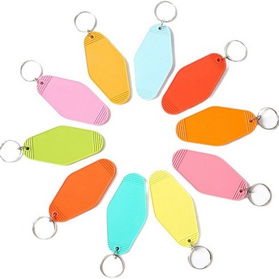 Rhombus-shaped plastic room card keychain