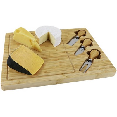 Bamboo Cheese Set w/3 Tools