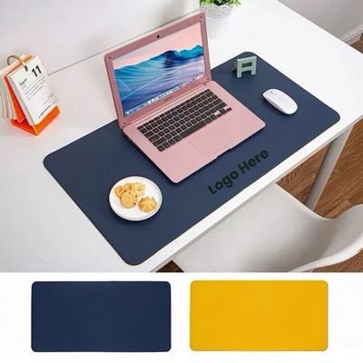 Two-Tone Large Leather Mouse Pad For Desk