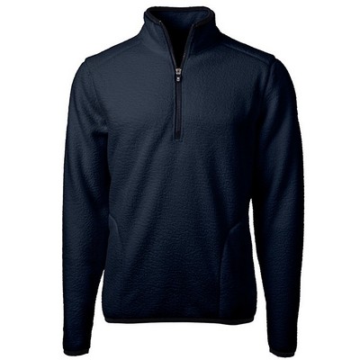 Cutter and Buck Cascade Eco Sherpa Fleece Quarter Zip Jacket - Big and Tall