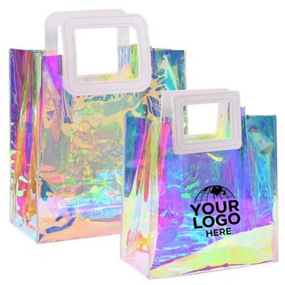 Rainbow Holographic Transparent PVC Tote Bag