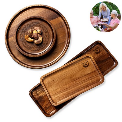 Acacia Wood Multifunctional Tray Appetizer Charcuterie Board