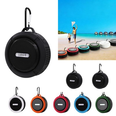 Waterproof Portable Bluetooth Speaker with Carabiner