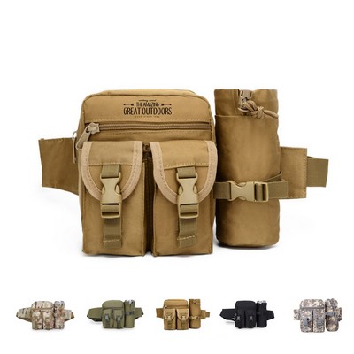 Tactical Fanny Pack with Water Bottle Pouch