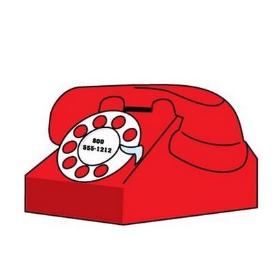Rotary Dial Telephone Executive Magnet w/ Full Magnetic Back (3 Square Inch)
