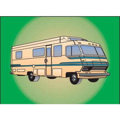 Recreational Vehicle Rectangle Badge w/ Bar Pin (2"x3")