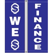 16 Oz. Nylon Pole Banner Set - We Finance (3'x8')